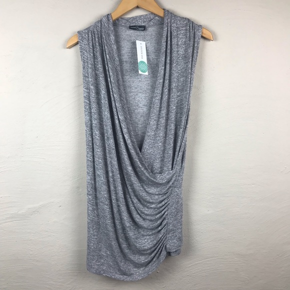 Market & Spruce Tops - NWT MARKET & SPRUCE ruched gray tank Large